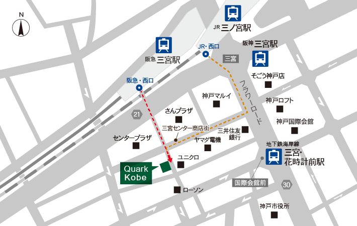 QUARK Kobe map
