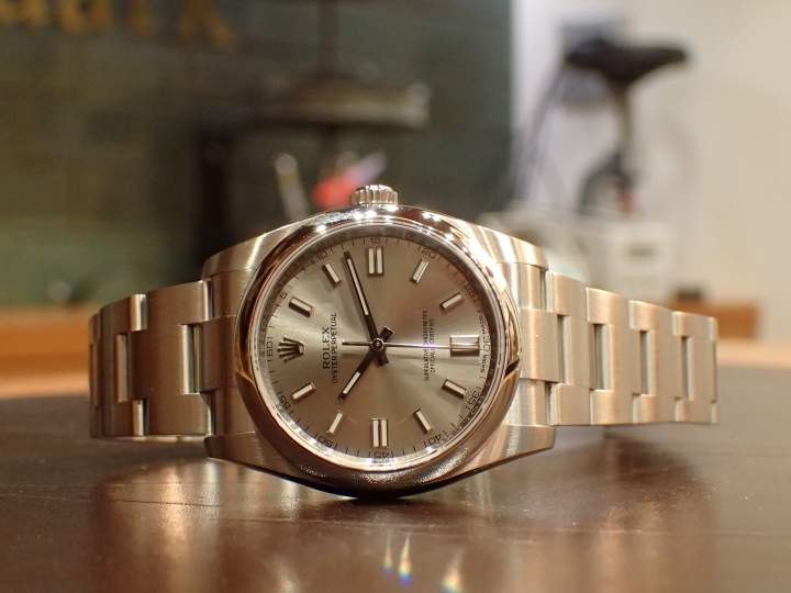 ロレックス オイスターパーペチュアル Ref.116000 ランダム番 シルバー 品 メンズ 腕時計